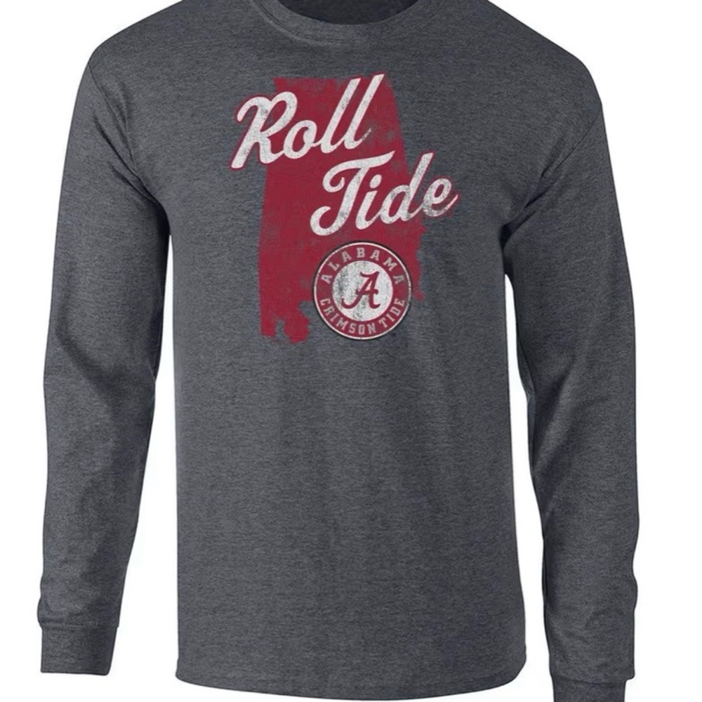 Gray Alabama Crimson Tide Long Sleeve Shirt